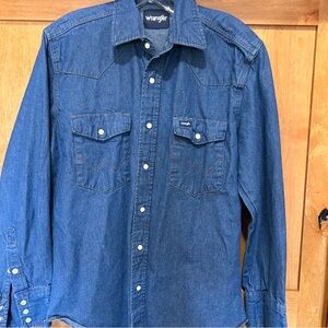 Wrangler Western Denim Pearl Button Shirt